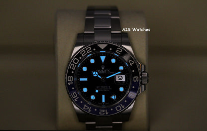 BNIB Rolex GMT Master II 126710BLNR Batman Oyster Bracelet Ceramic Bezel BP