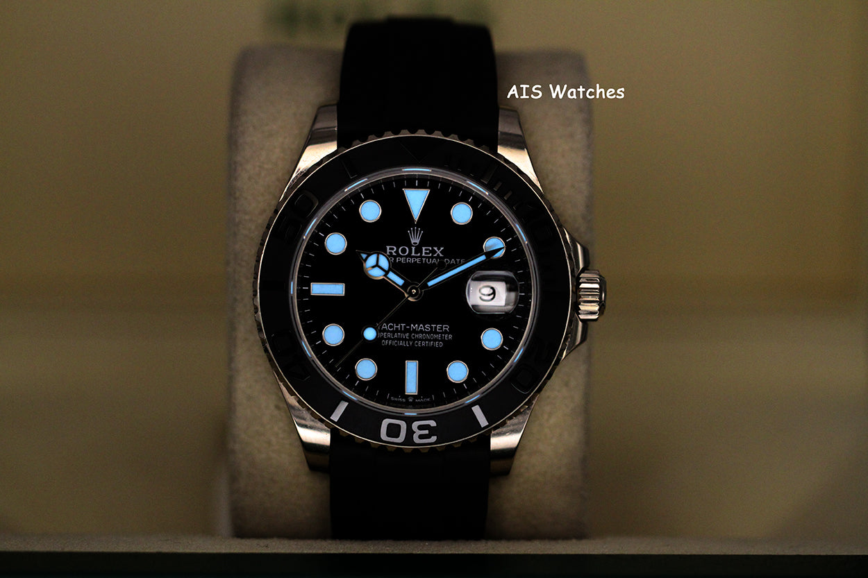 Rolex Yachtmaster 226659 White Gold OysterFlex Strap 42 MM Box & Papers
