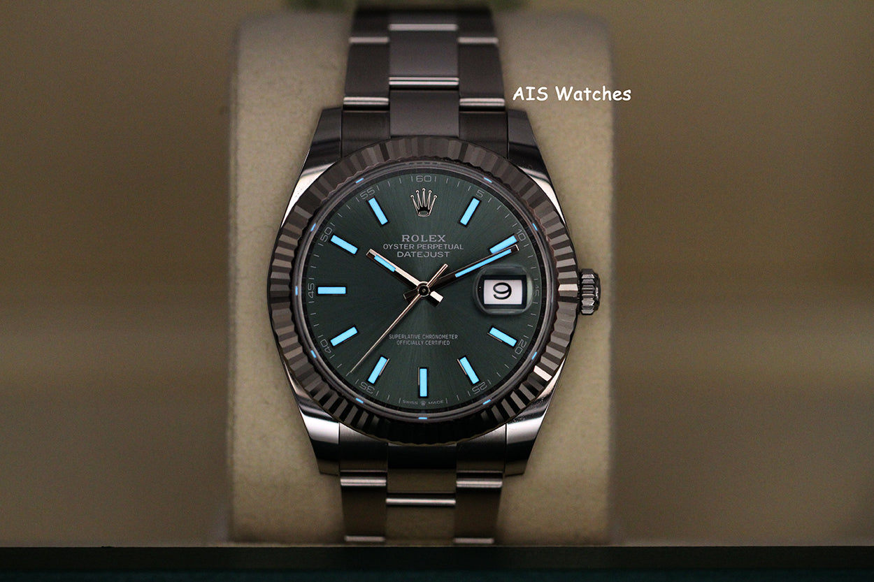 Rolex Datejust 41MM 126334 Mint Green Dial Oyster 2024 Box & Papers