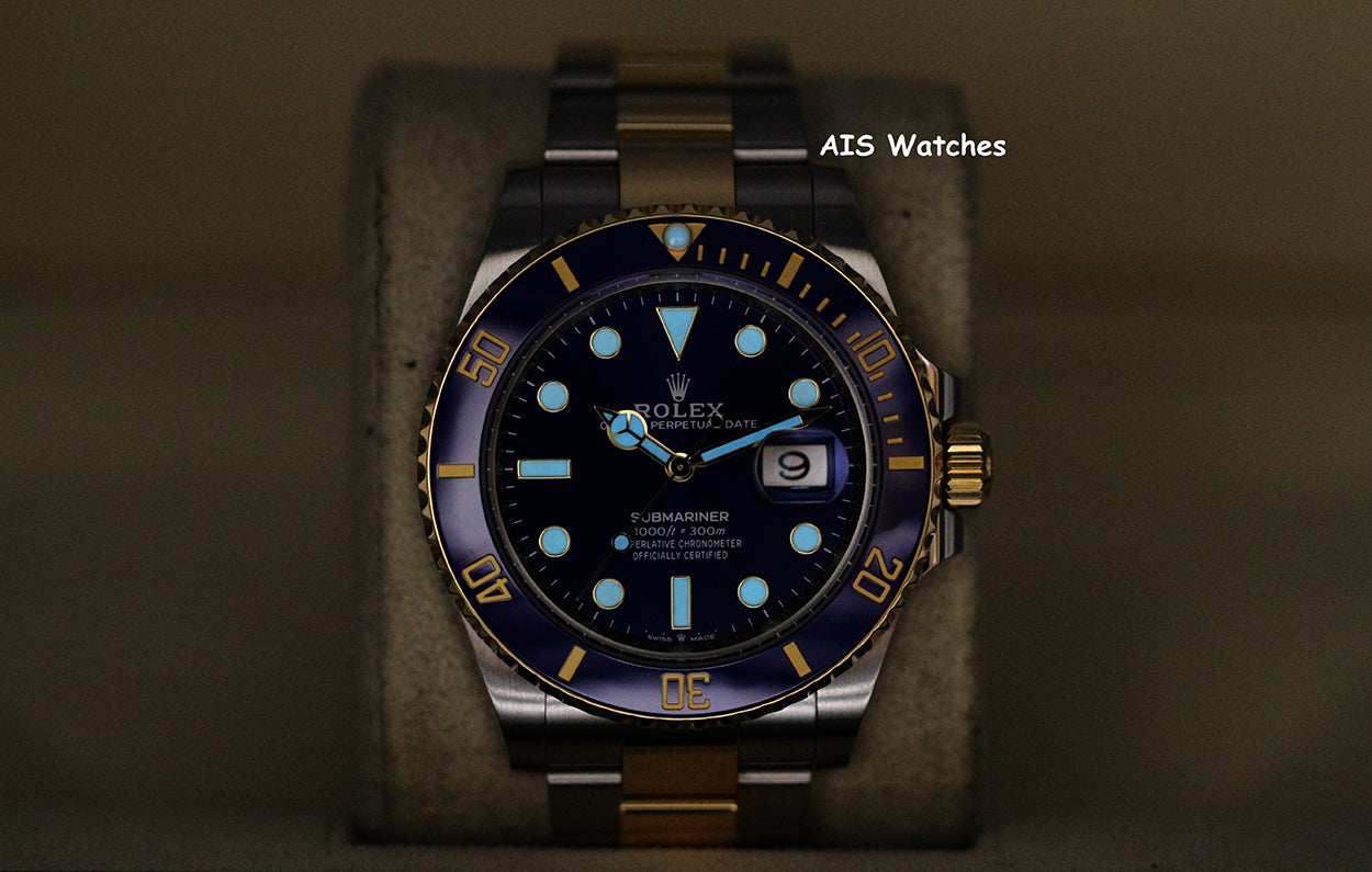 Rolex Submariner 41MM 18k/SS 126613LB SunBurst Blue Dial 2021 Box & Paper