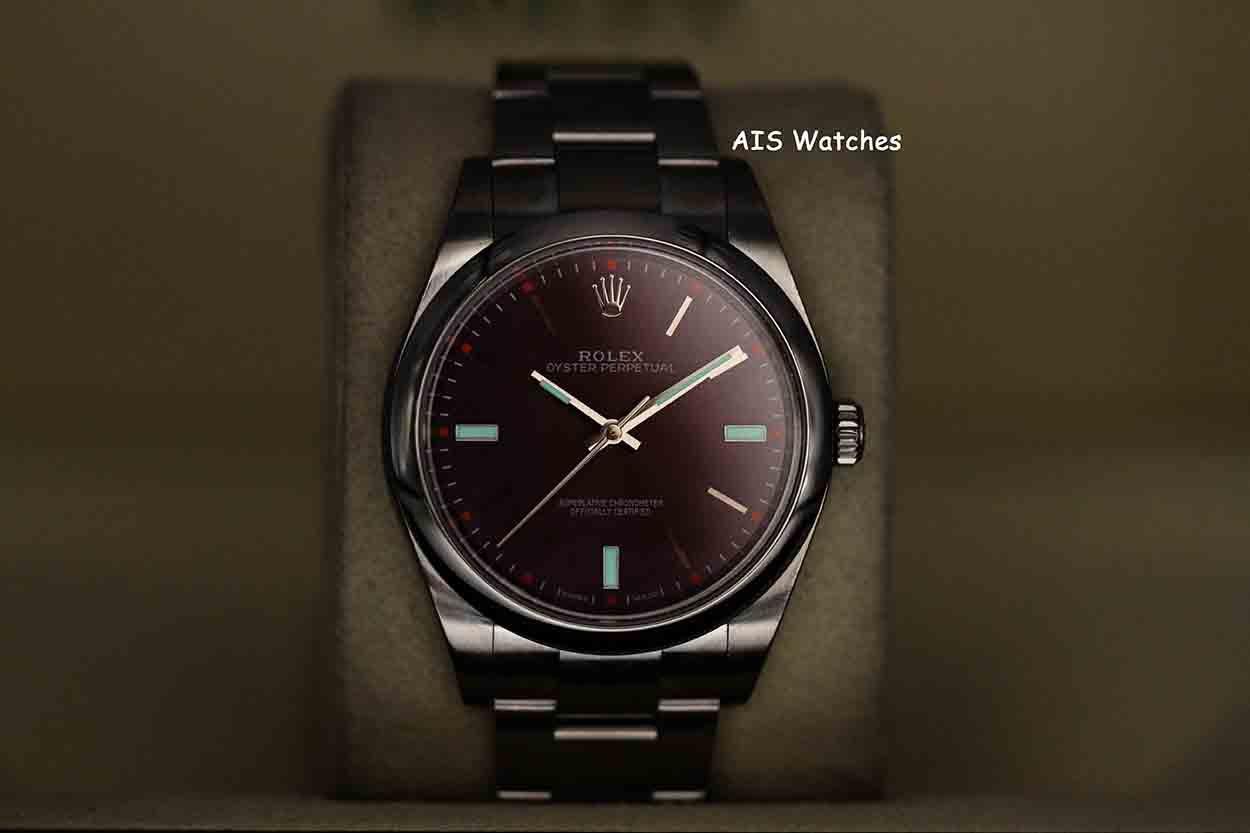 Rolex 114300 Oyster Perpetual 39MM Purple Dial 2018 Box & Papers