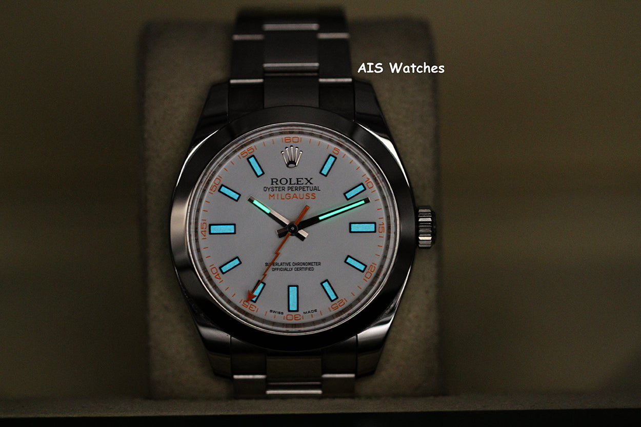 Rolex Milgauss 116400 White Dial M Serial Box & Papers