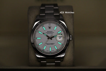 Rolex Datejust II 41MM 116300 White Stick Dial Stainless Steel Box & Papers