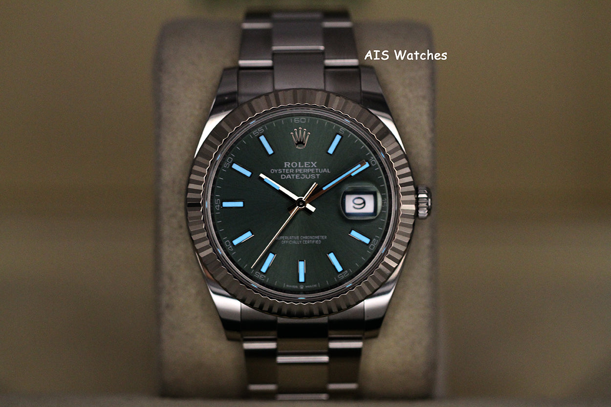 Rolex Datejust 41MM 126334 Mint Green Dial Oyster 2023 Box & Papers