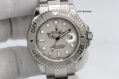 Rolex YachtMaster 16622 Platinum Dial D Serial Box & Papers