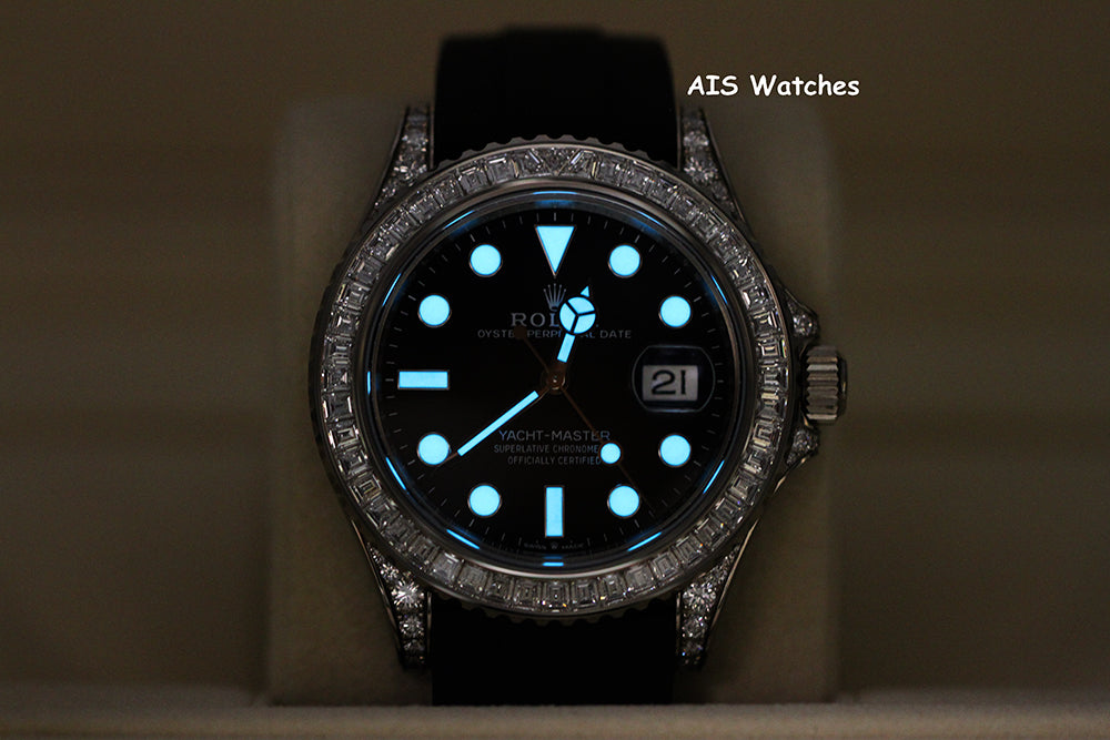 BNIB Rolex Yachtmaster 226679TBR Baguette Diamonds White Gold OysterFlex 42MM
