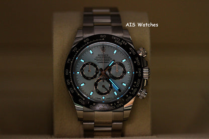 BNIB Rolex 116506 Platinum Daytona Cosmograph Ice Blue Dial Platona Box & Papers