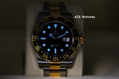 Rolex GMT Master II 18K/SS 116713LN 40MM Black Dial 2015 Box & Paper