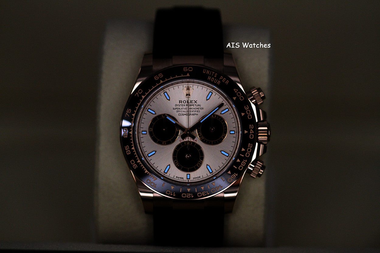 BNIB Rolex 126515LN Daytona Cosmograph 18K Rose Gold OysterFlex Sundust Dial BP