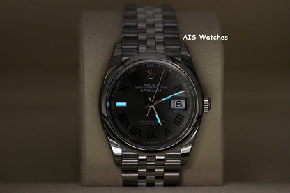 BNIB Rolex Datejust 36MM 126200 Slate Roman Dial Jubilee Box & Papers
