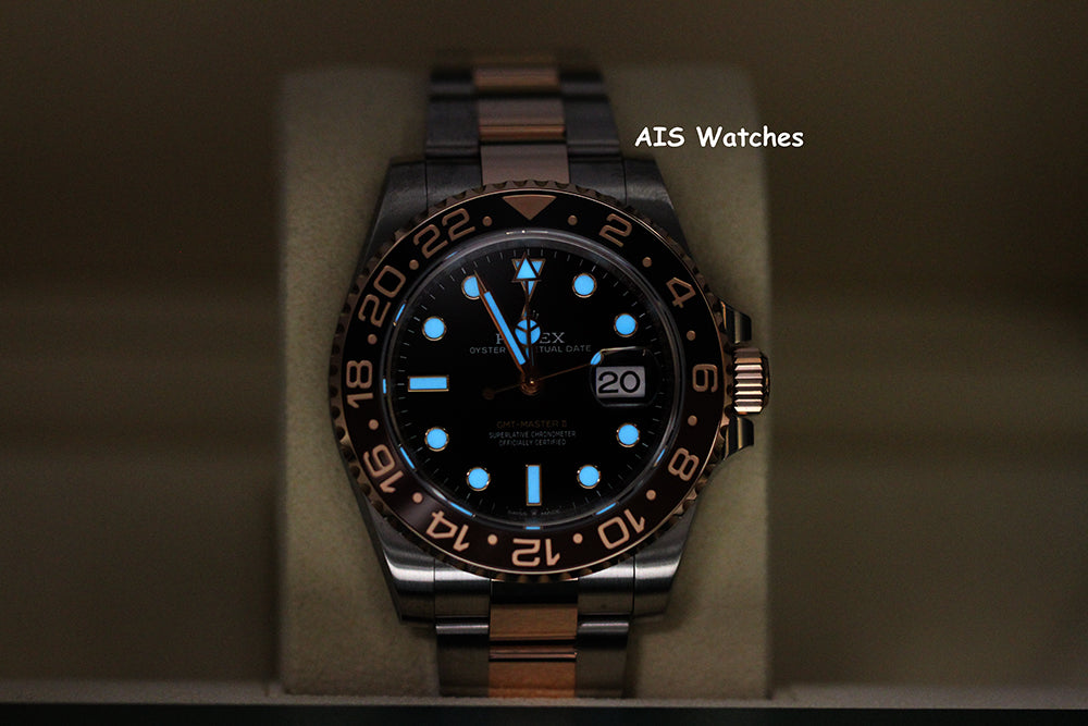 BNIB Rolex 126711 CHNR GMT Master II 18K Rose Gold / SS RootBeer Ceramic B&P