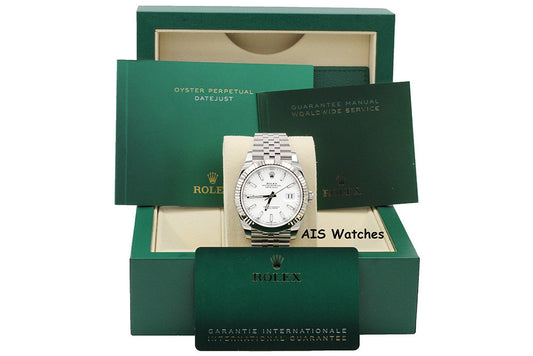 BNIB Rolex Datejust 41MM 126334 White Stick Dial Jubilee Box & Paper