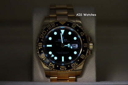 Rolex GMT-Master II 116718 LN 18K Yellow Gold Black Dial Black Ceramic BP