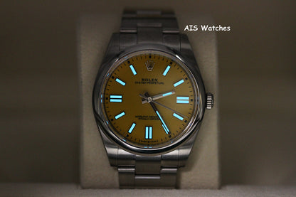 BNIB Rolex 124300 Oyster Perpetual 41 MM Yellow Dial Box & Papers