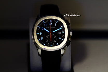 BNIB Patek Philippe 5968A Aquanaut Chronograph SS 42.2MM Orange/Black Strap B&P