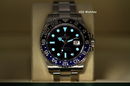 BNIB Rolex GMT Master II 126710BLNR Batman Oyster Bracelet Ceramic Bezel BP