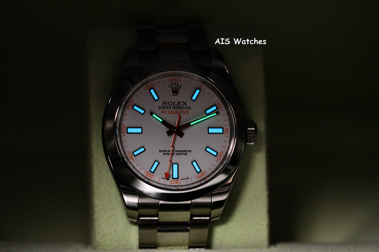 Rolex Milgauss 116400 White Dial Box & Papers