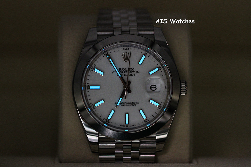 BNIB Rolex Datejust 41MM 126300 White Stick Dial Jubilee Bracelet B&P