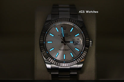 BNIB Rolex Datejust 41MM 126334 Silver Stick Dial Oyster Box & Papers