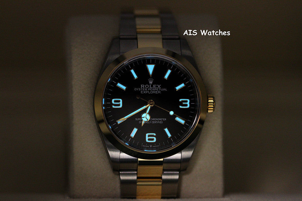 BNIB Rolex 124273 Explorer 1 36MM 18K Yellow Gold / Stainless Steel Box & Paper