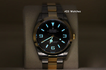 BNIB Rolex 124273 Explorer 1 36MM 18K Yellow Gold / Stainless Steel Box & Paper