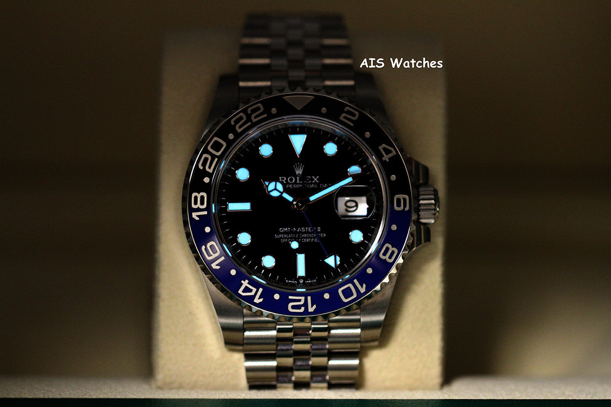 BNIB Rolex GMT Master II 126710BLNR Jubilee Batgirl / Batman Box & Papers