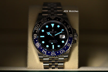 BNIB Rolex GMT Master II 126710BLNR Jubilee Batgirl / Batman Box & Papers