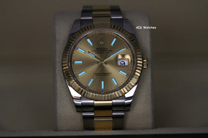 Rolex 126333 DateJust 41MM 18K YG/SS Champagne Stick Dial Oyster Bracelet 2022 Box & Papers