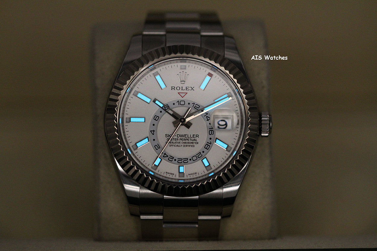 Rolex 326934 Sky-Dweller Stainless Steel White Dial Oyster 2019 Box & Papers