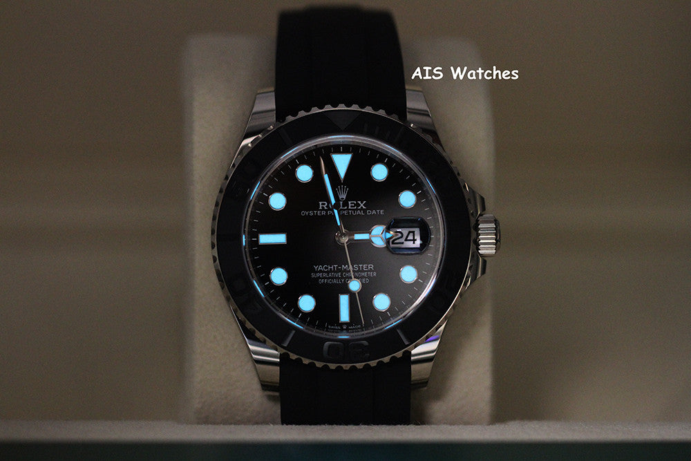 BNIB Rolex Yachtmaster 226659 White Gold OysterFlex Strap 42 MM Box & Papers