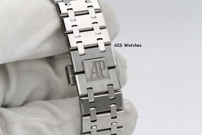 BNIB Audemars Piguet 15550ST Royal Oak Ice Blue Dial 37MM Box & Papers
