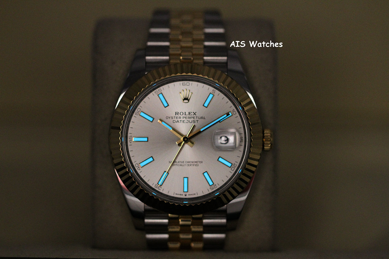 Rolex 126333 DateJust 41MM 18K YG/SS Silver Stick Dial Jubilee Bracelet 2023 Box & Papers