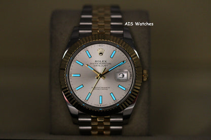 Rolex 126333 DateJust 41MM 18K YG/SS Silver Stick Dial Jubilee Bracelet 2023 Box & Papers