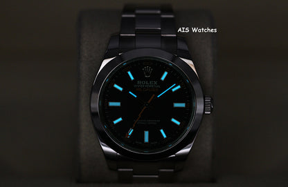 Rolex Milgauss 116400GV Black Dial / Green Crystal 2022 Box & Papers