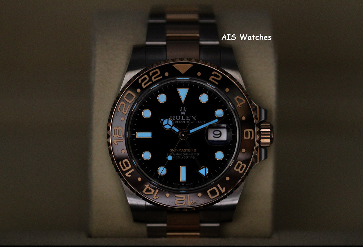 Rolex 126711 CHNR GMT Master II 18K Rose Gold / SS RootBeer Ceramic 2022 B&P