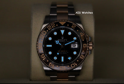 Rolex 126711 CHNR GMT Master II 18K Rose Gold / SS RootBeer Ceramic 2022 B&P