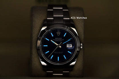 Rolex Datejust 41MM 126300 Blue Stick Dial Oyster Bracelet 2023 B&P