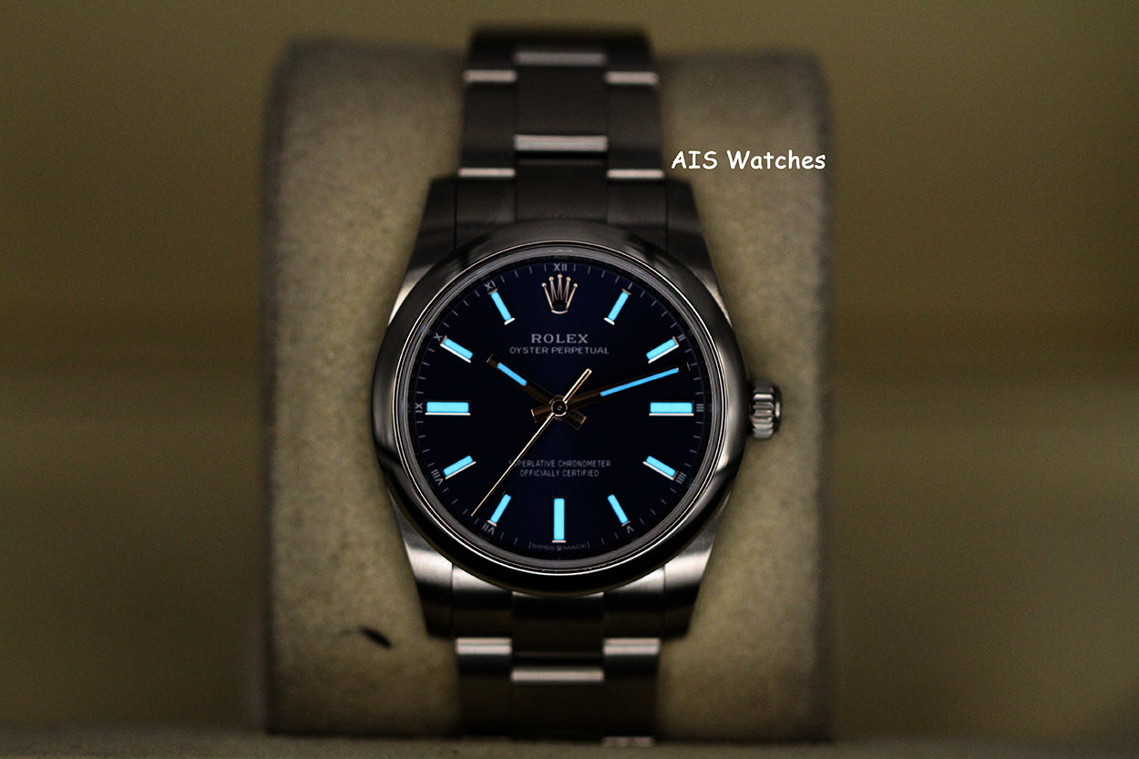 Rolex 124200 Oyster Perpetual 34 MM Blue Dial 2021 Box & Papers