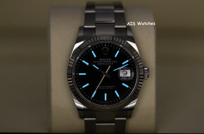 Rolex Datejust 36MM 126234 Oyster Black Stick Dial Stainless Steel B&P