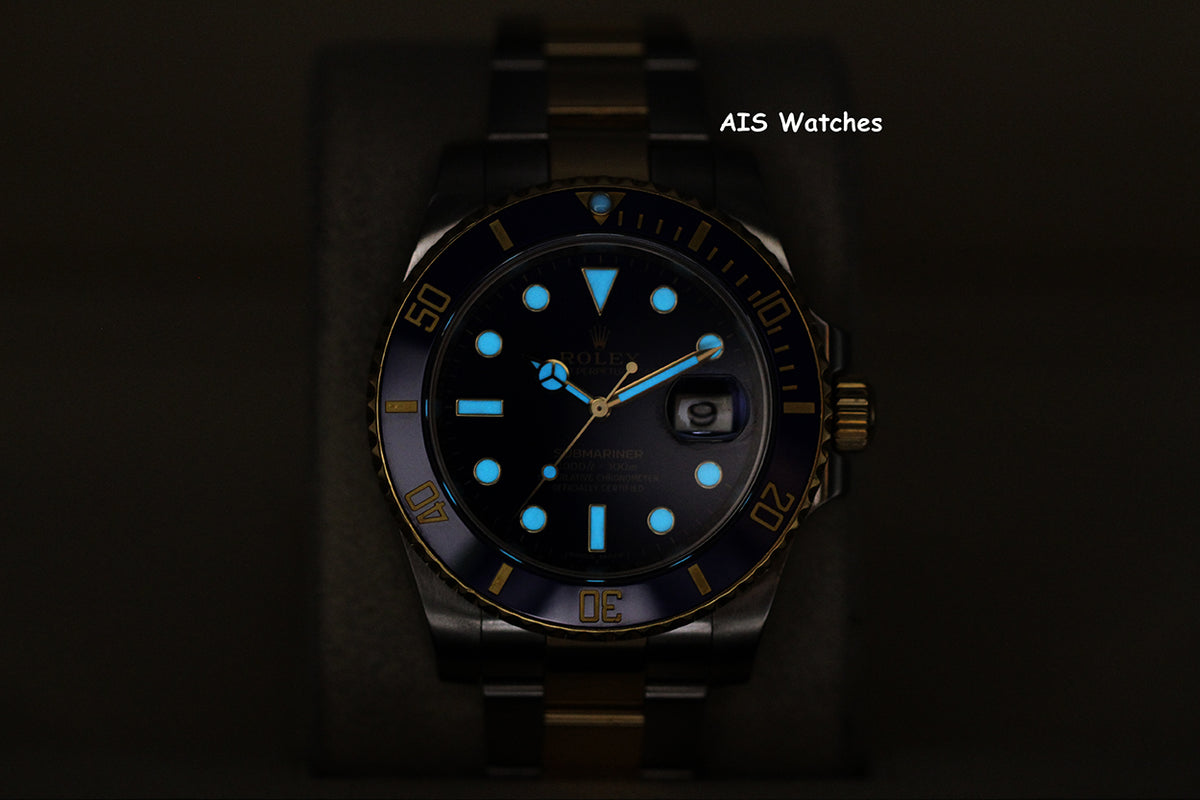Rolex Submariner 18K YG/SS 116613LB SunBurst Blue Dial Ceramic 40MM 2018 B&P