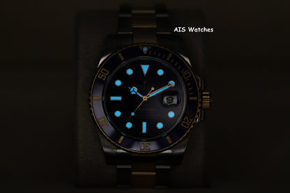 Rolex Submariner 18K YG/SS 116613LB SunBurst Blue Dial Ceramic 40MM 2018 B&P