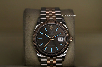 Rolex 126231 DateJust 36MM 18K RG/SS Rhodium Stick Dial Jubilee Bracelet B&P