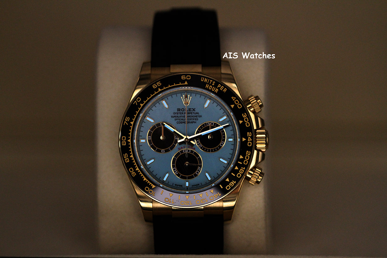 BNIB Rolex 126518LN Daytona Cosmograph 18K Yellow Gold OysterFlex Tiffany Dial BP