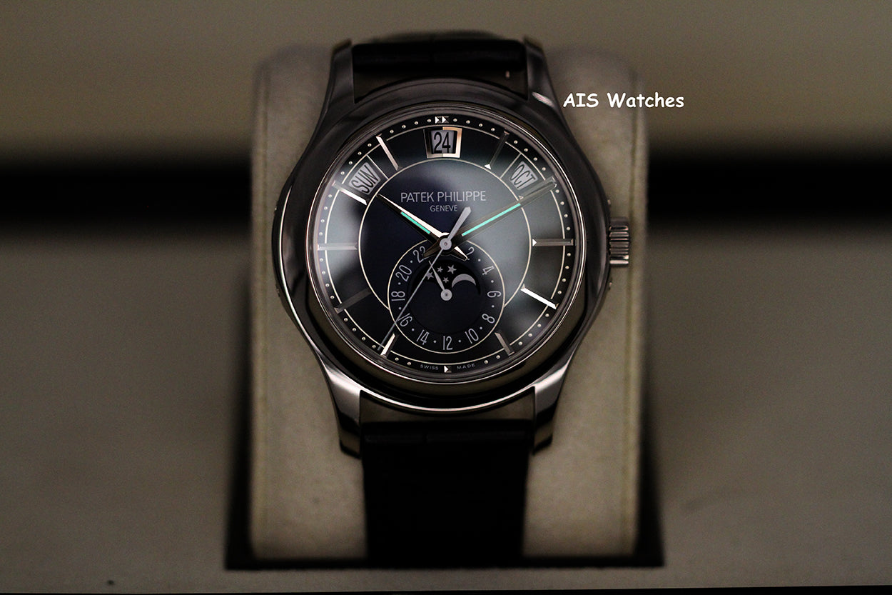 Patek Philippe Annual Calendar 5205G White Gold Blue Dial Box & Paper