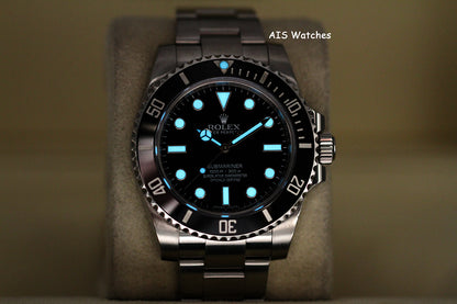 Rolex Submariner 114060 No Date 40MM Ceramic Bezel 2017 B&P