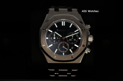 BNIB Audemars Piguet 26715ST Royal Oak Chronograph Blue Dial 38MM Box & Papers