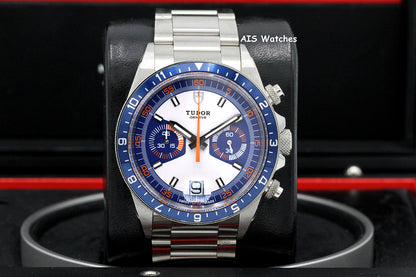 Tudor 70330B Heritage Chrono Blue Stainless Steel 42MM Box & Papers