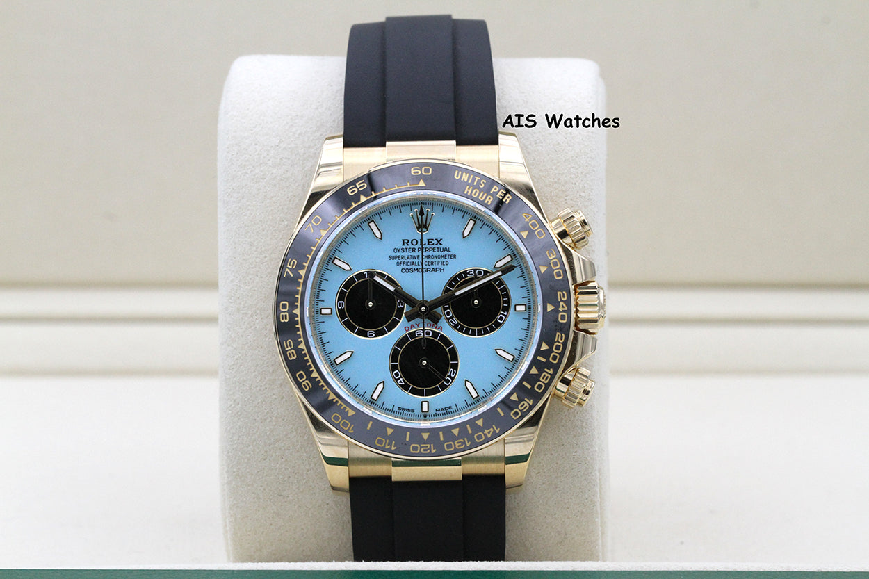 BNIB Rolex 126518LN Daytona Cosmograph 18K Yellow Gold OysterFlex Tiffany Dial BP