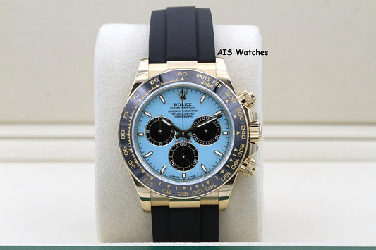BNIB Rolex 126518LN Daytona Cosmograph 18K Yellow Gold OysterFlex Tiffany Dial BP