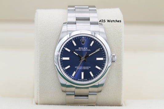 Rolex 124200 Oyster Perpetual 34 MM Blue Dial 2021 Box & Papers